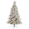 8ft. Pre-Lit Flocked West Virginia Spruce Artificial Christmas Tree, Clear Lights